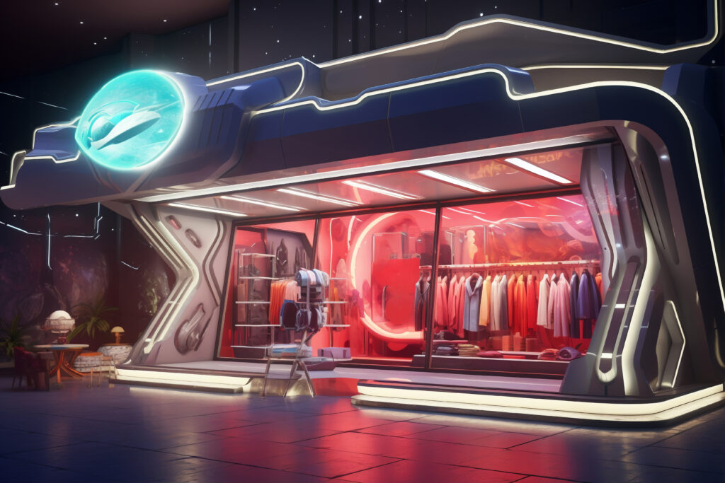 Futuristic Store With Abstract Concept Architecture 1024x683