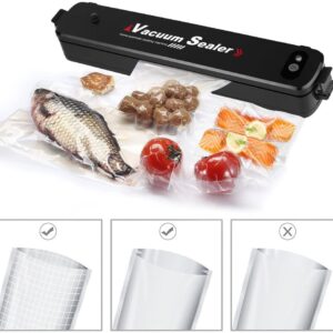 Vacuum Sealer Hand Machine ZKFK-001 | Automatic Food Sealer with 5 Vacuum Bags for Fresh Food Storage & Kitchen Organization