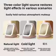 2025_12_08_0e7ccdc8373deb313c3756d48241c9ef Portable Folding Makeup Mirror Jewellery Box – 3-Color LED Beauty Mirror, Multi-Function Personal Care Organizer - Image 4